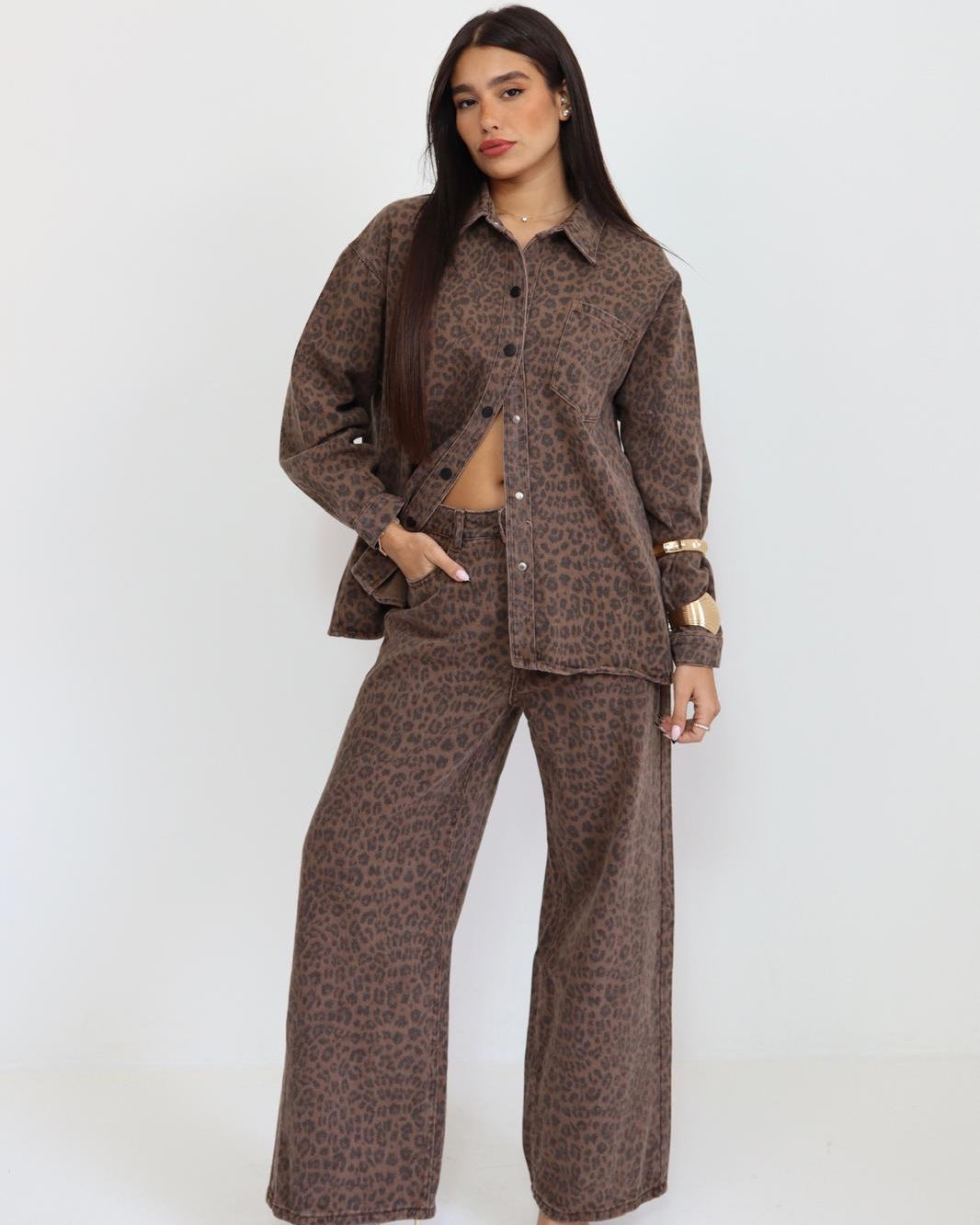 ג'קט מנומר כהה