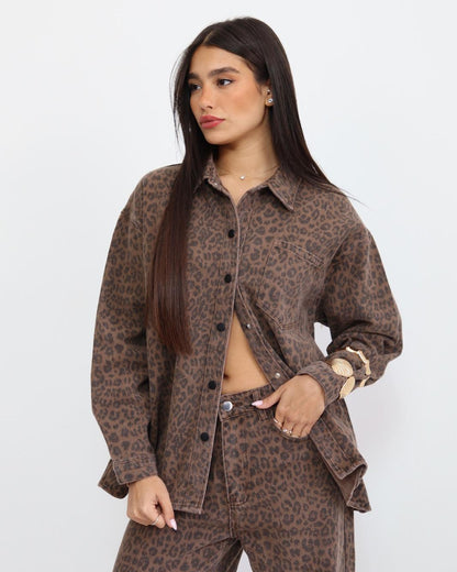 ג'קט מנומר כהה