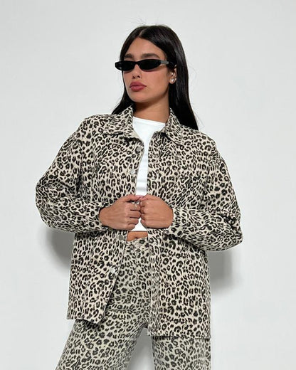 ג'קט מנומר בהיר